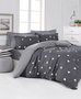 L'essentiel linge de maison Juego de funda nórdica doble Üçgen - Gris y Blanco